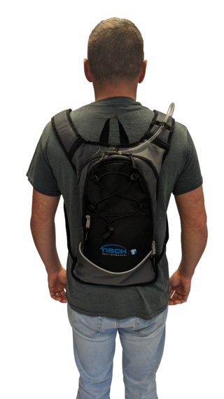 Tisch TE-BC251 NIOSH Bioaerosol Cyclone Carrying Backpack On Model